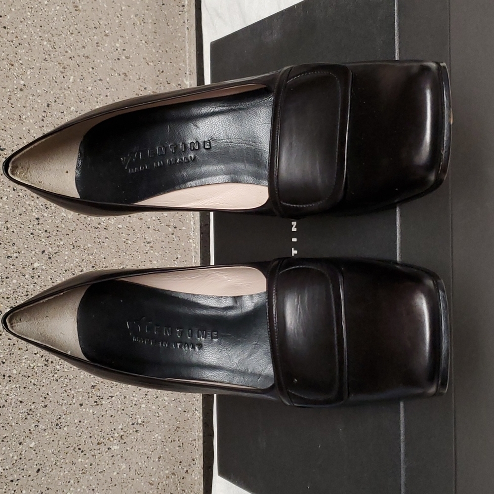 Valentine Black Kid Leather Pumps
